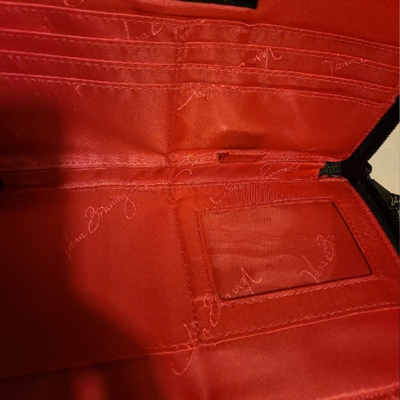 Vera bradley lanyard wallet Pink and white flowers Zippered closure - Picture 5 of 5